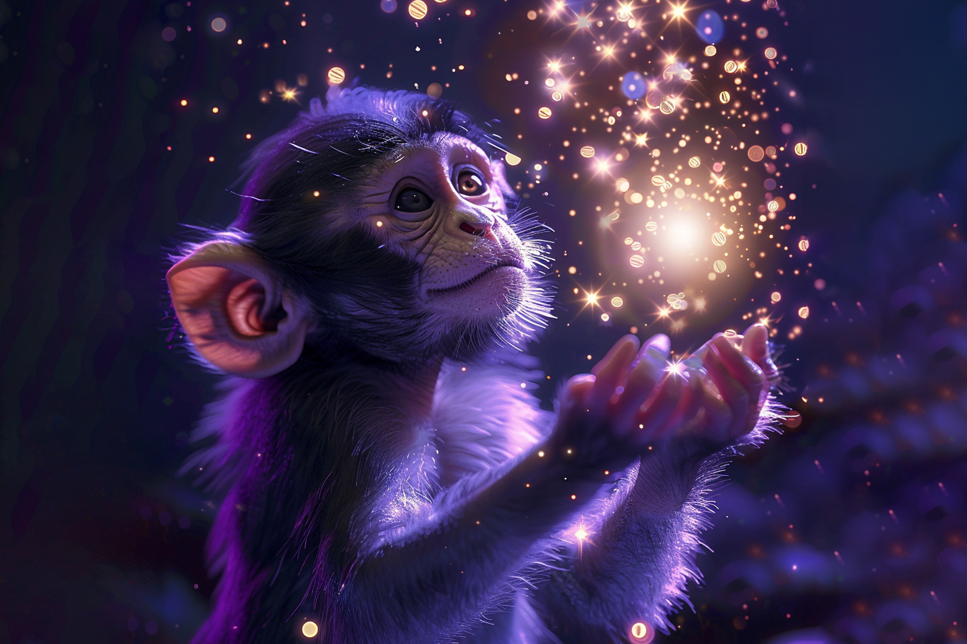 Afbeelding van een Monkey die mooie dingen tovert.